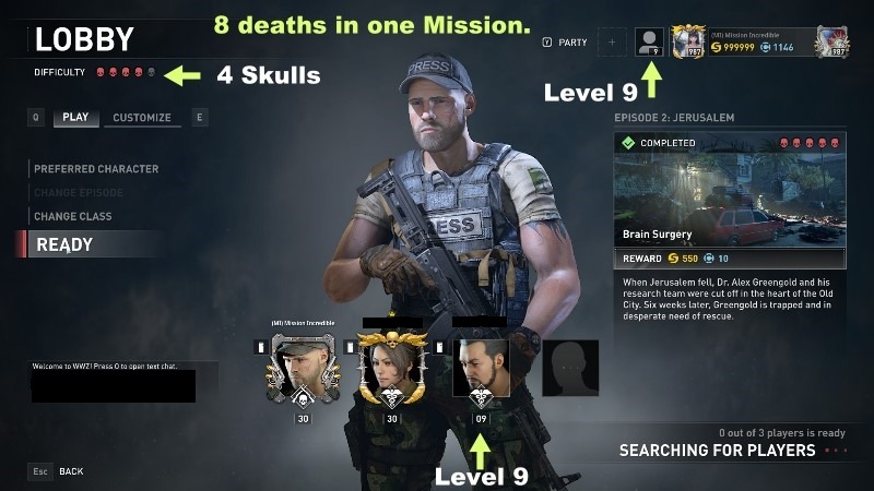 World War Z game strategy - What level are you and whats the game difficulty?
